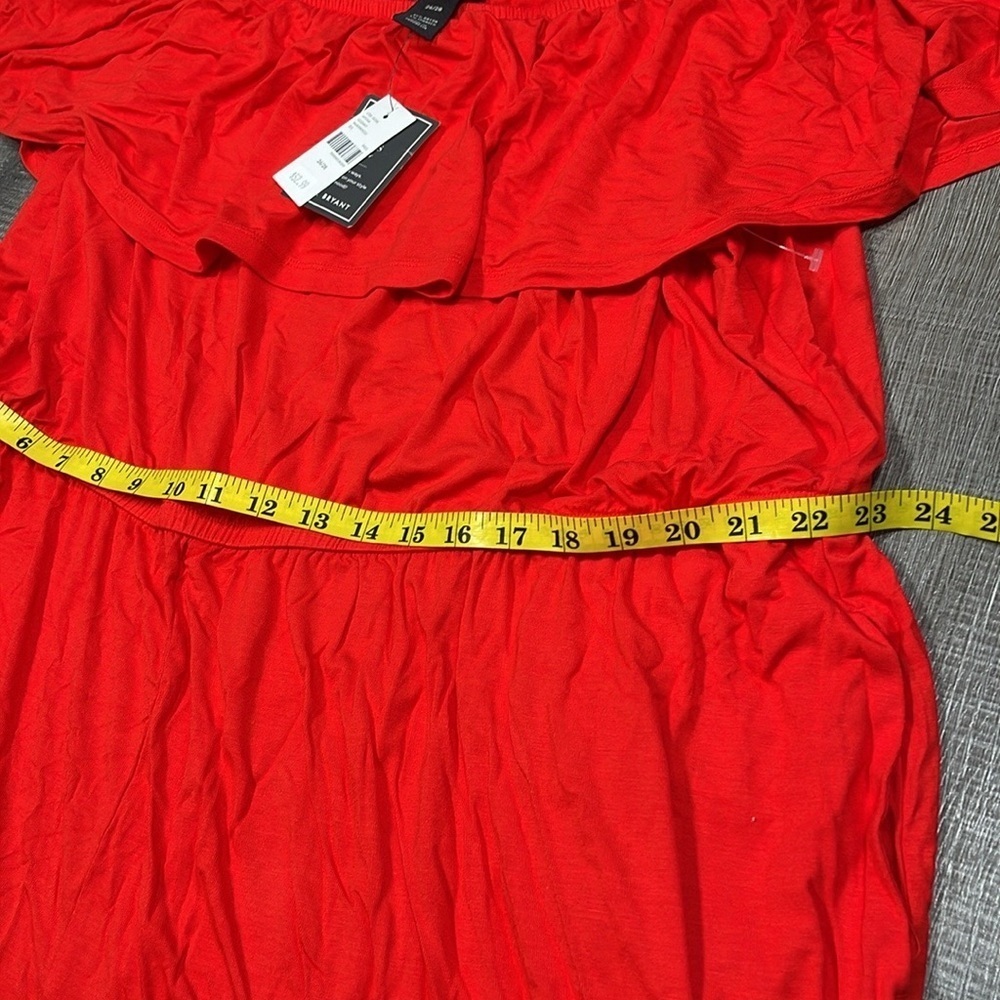 LANE BRYANT Romper Size 26/28 Off-Shoulder Electric orange - Picture 5 of 7